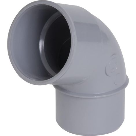 1 Coude mâle-femelle, 67°30, PVC gris, Ø 100 mm, pour évacuation