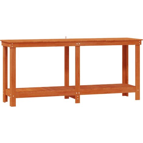 Werkbank Wachsbraun 180 x 50 x 80 cm Massives Kiefernholz vidaXL