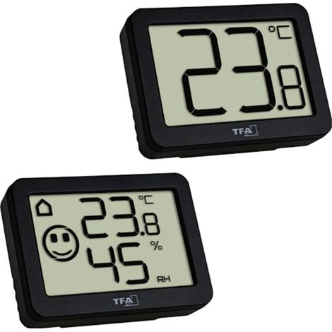 TFA Dostmann  Thermo-/Hygrometer Schwarz 95.2020.01