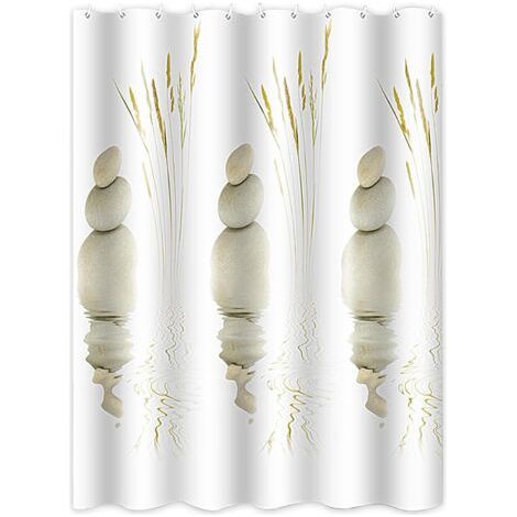 PA Duschvorhang, 180 x 180 cm, schimmelhemmend, wasserdicht, waschbar, Polyester, wasserdicht (1/5)