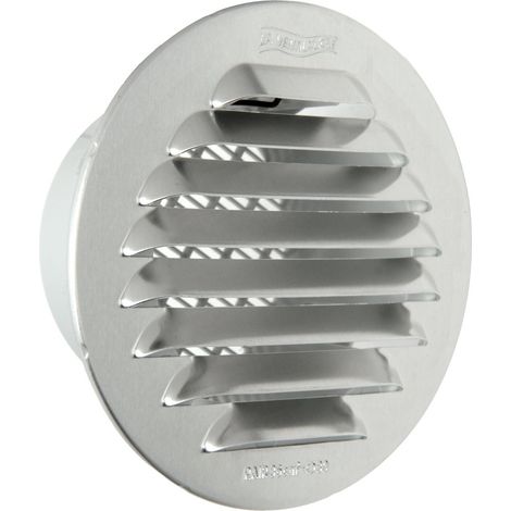 La Ventilazione GTAP80R Griglia Tonda da Incasso, Alluminio, 70 mm