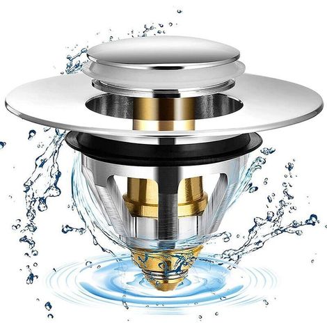 Bonde de douche et lavabo Pop-Up pour 34 et 40mm Bouchon Baignoire Evier pour Lavabo Cuisine (1/5)