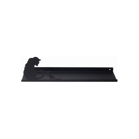 Petite étagère chat noire, 40 x 10,5 x 15 cm (lot de 3)