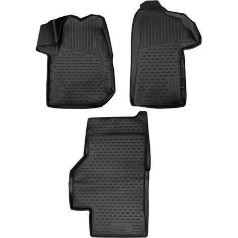 KIT TAPPETINI 3D COMPATIBILE CON Renault Master, 2010-, 3rd gen, VAN, front seats row, 3 pcs. TAPPETINO IN GOMMA TPE BORDO ALTO 3D ANTISCIVOLO IMPERMEABILE (1/5)