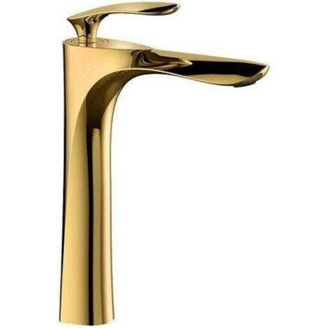 TrAdE Shop Traesio - Rubinetto Miscelatore Per Lavabo Bagno Lavello Cucina Ottone Dorato 59364 -