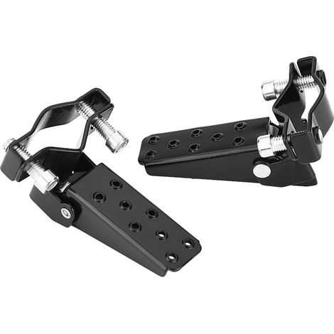Stilvolle schwarze Motorrad-Fußrasten aus Metall, Rahmenstützpedale, Motorrad-Ersatzteile, individueller Stil, robust und langlebig. (1/5)
