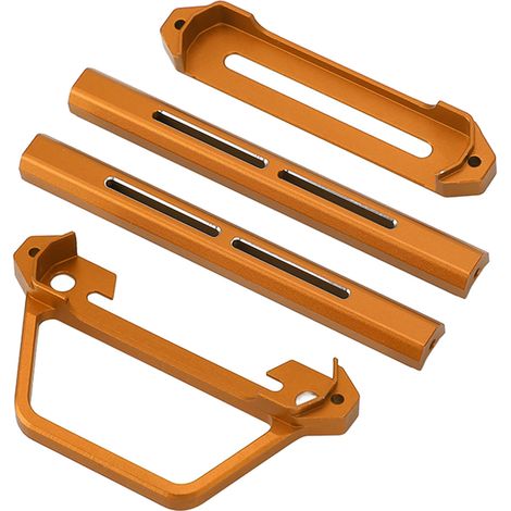 Support de fixation pour émetteur radio RC Flysky NB4, en alliage d'aluminium noble, installation facile. Accessoire RC pour voiture RC, couleur or. (1/5)