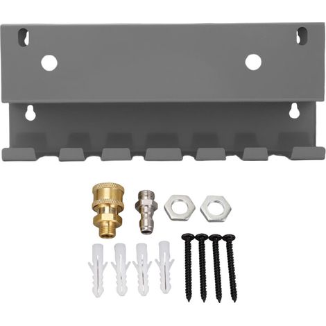 Soporte de pared para pistola de hidrolavadora, estante para herramientas, accesorios para lavado de autos, con conectores macho y hembra de 1/4 de pulgada -Crezuo