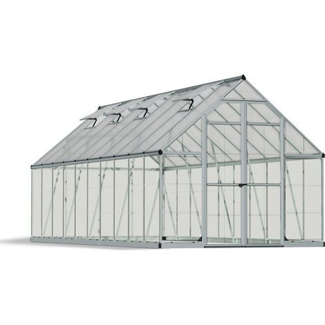 Serre polycarbonate Balance larg 2,44 m, Long 6.07 m (1/5)