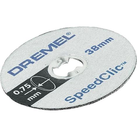 - Trennscheibe - Speedclic Zubehör - Schneiden von dünnen Metallen und Aluminium - Für Mehrmaterial-Rotationswerkzeuge - Grau - 38 x 0,75 mm (1/2)