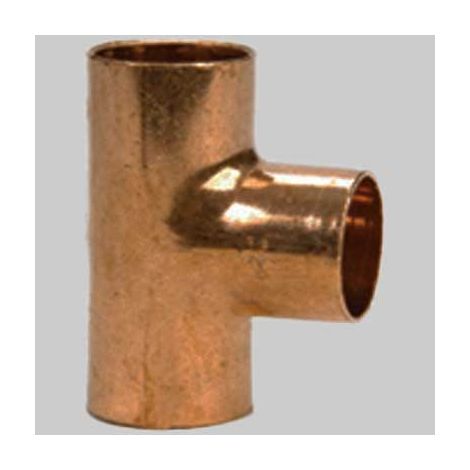 TEE RAME A SALDARE F-F-F PER TUBO GELO - 11/4 (Ø32) - 1 pezzi - MADE IN ITALY