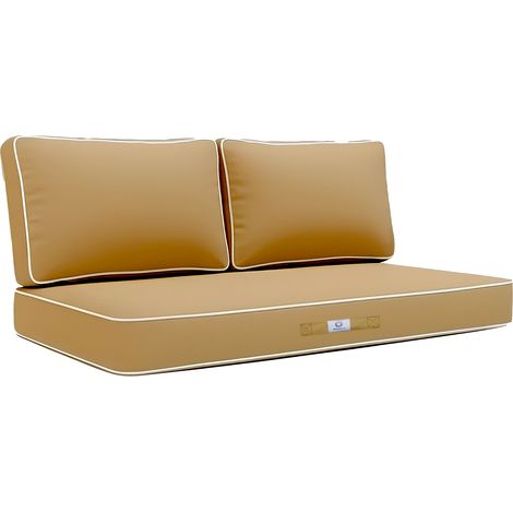 Coussins salon jardin premium déhoussable 100x50cm Moka (1/5)
