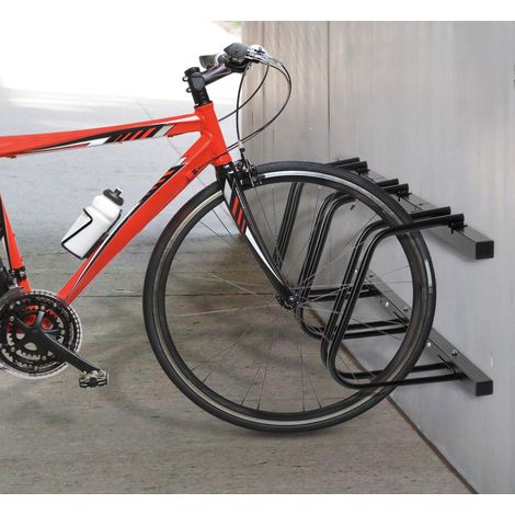 Range-vélos pour 2 vélos – Installation au sol ou murale – Finition noire (1/5)