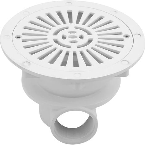 Bonde de fond de piscine, bonde de fond ronde pour piscines préfabriquées et revêtues, bonde de fond anti-obstruction pour l'entretien des piscines (accessoires et pièces détachées). (1/5)