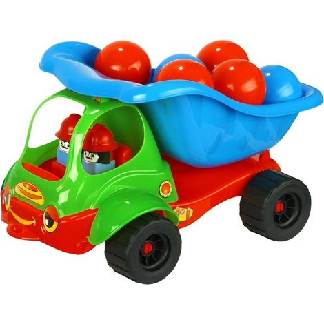 Trottola a forma di camion ribaltabile con palline