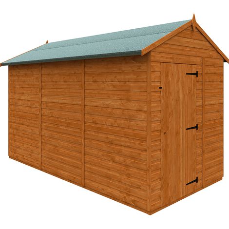 12x6 Flex Apex Windowless 12mm Flex - L353.8 x W175 x H213.5 cm - Solid Wood/Softwood/Pine - Burnt Orange
