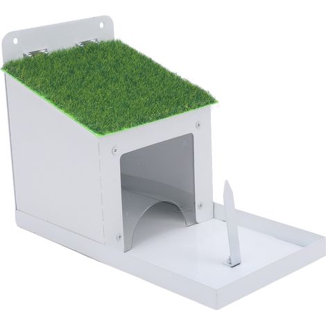 Mangeoire à écureuils avec support pour épis de maïs, boîte d'alimentation murale en métal pour écureuils, pour l'extérieur de la maison, du jardin ou de la cour. (1/5)