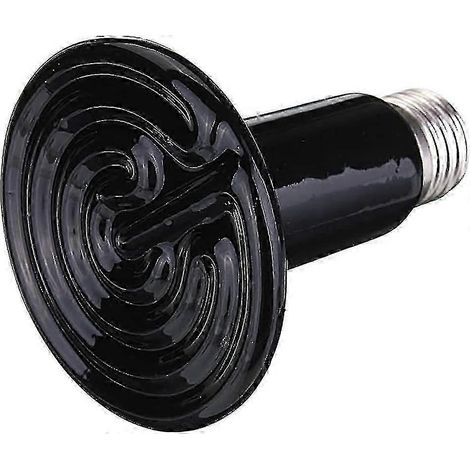 Ampoule chauffante en céramique 150 W 220 V, émetteur infrarouge, lampe chauffante pour animaux et reptiles, noire (1/4)