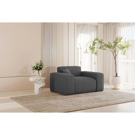 Sessel Designersessel CELES PREMIUM in Stoff Sven Dunkelgrau