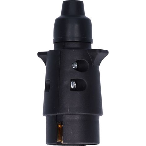 SJLERST Prise de remorque 12V 7 broches, connecteur en laiton, barre de remorquage, Traction pour voiture Standard européenne