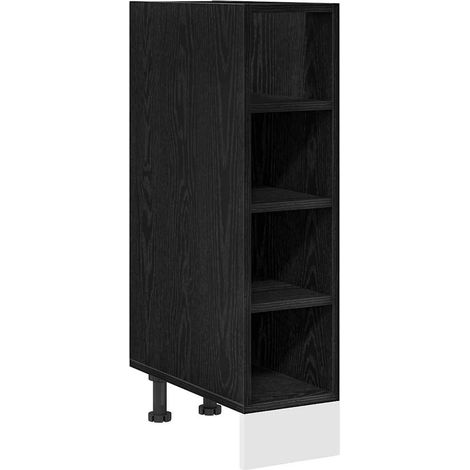 Maison Exclusive - Base per Cucina con lo scaffale Rovere nero 20 x 44,5 x 81,5 cm