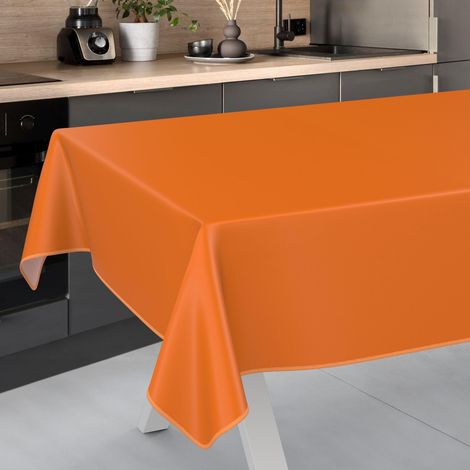 Nappe en Toile cirée Lavable, pour Table de Jardin, extérieur et intérieur, avec Ourlet, Oranges, 240 x 140 cm (1/5)