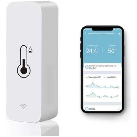 [JAMAIS UTILISÉ] Capteur hygromètre thermomètre WiFi, moniteur de température et d'humidité sans fil pour la maison, surveillance à distance en temps réel Thermohygromètre intelligent avec stockage de (1/4)