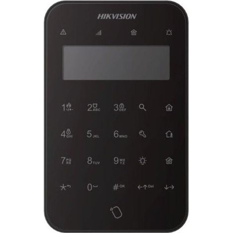 Hikvision DS-PK1-LT-WE teclado alarma negro inalámbrico