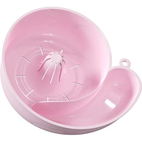 Égouttoir rotatif en forme d'escargot - Passoire à légumes rotative - Pour fruits, légumes et salades - Ustensile de cuisine - Sans BPA - Rose - 1 pièce