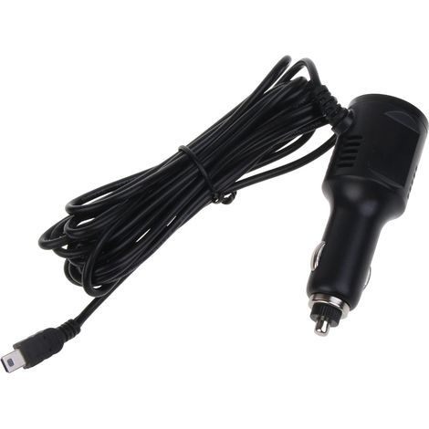 Chargeur de voiture mini USB pour caméra embarquée - Adaptateur de charge pour GPS, câble de charge avec interrupteur marche/arrêt