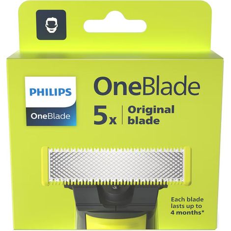 5 cuchillas originales Philips OneBlade QP250 QP2520 QP2620 (Blíster) (1/2)