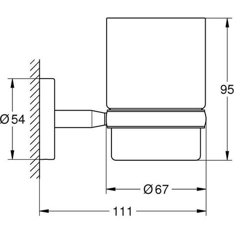 Grohe BauCosmopolitan - Halter für Becher / Seifenspender, verchromt 40585001 (1/5)