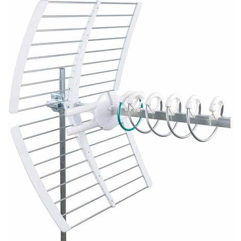 Antenne terrestre active UHF – Technologie Loop Yagi – Filtre 5G et 4G LTE intégré – LED de contrôle automatique – Montage sans outil – Fracarro