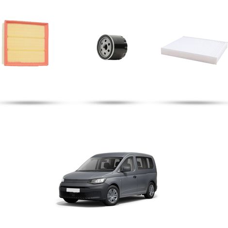 Kit tagliando 3 filtri compatibile con Vw Caddy V (SB) 1.6 SRE 81kw Dal 2021 (1/5)