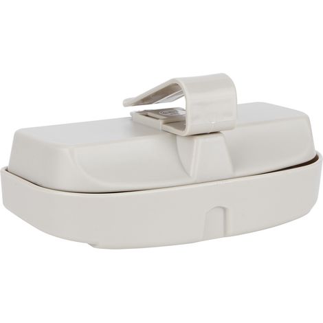 Étui à lunettes de soleil universel avec clips pour tickets, rangement visière voiture, organisateur de lunettes, couleur beige