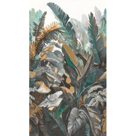 Panoramique, Fresque Jungle Vert The Wall 2 A.S. Création (1/3)