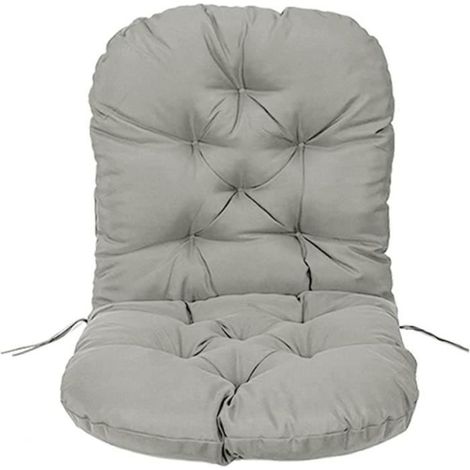 Coussin pour Fauteuil à Bascule - Coussin de rechange pour fauteuil à bascule pivotant en sergé doux, épais et solide - Gris (1/4)