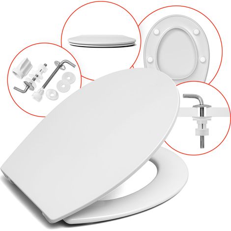 Abattant WC SLIM ovale universel – antibactérien, pour CERSANIT / KOŁO / ROCA