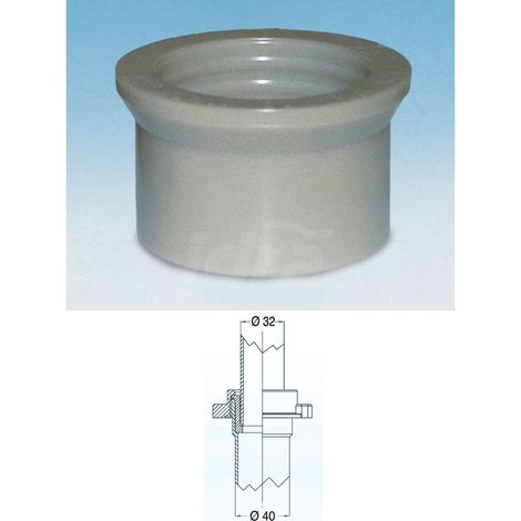 Riduttore flessibile in PVC 40x32 mm per l'uscita del sifone del lavello LIRA (1/4)