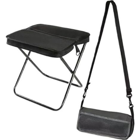1 chaise de marche, pliable avec fermeture éclair, chaise portable, 150 kg, pour camping pêche randonnée (1/5)