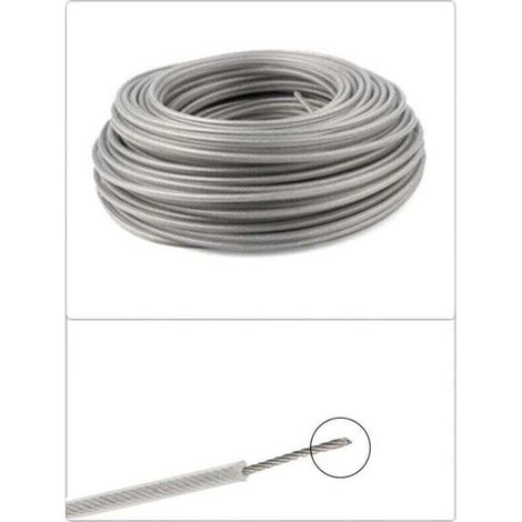 Fil Coupe Bordure Universel, Ligne de Trimmer en Acier 3.0 mm, Fil d'acier Débroussailleuse Robuste pour Bosse Tête Tondeuse À Gazon de Jardinage (1/4)