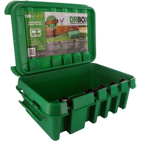 Boîtier étanche DRIBOX IP55 – Dimensions 285 x 150 x 110mm – Pour connexions électriques en extérieur – Bac vert – Heitronic
