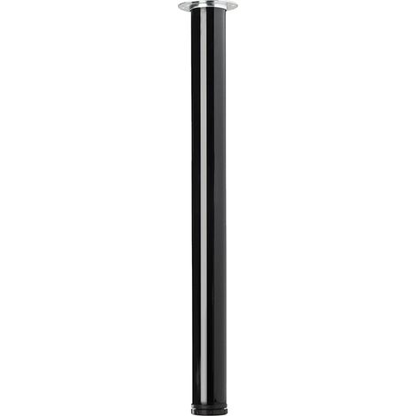 TS001 710/60 mm Hochglanzschwarz Verstellbares Tischbein SANS MARQUE
