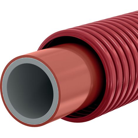 Tube PER gainé rouge Ø20 - longueur 50 m - Comap