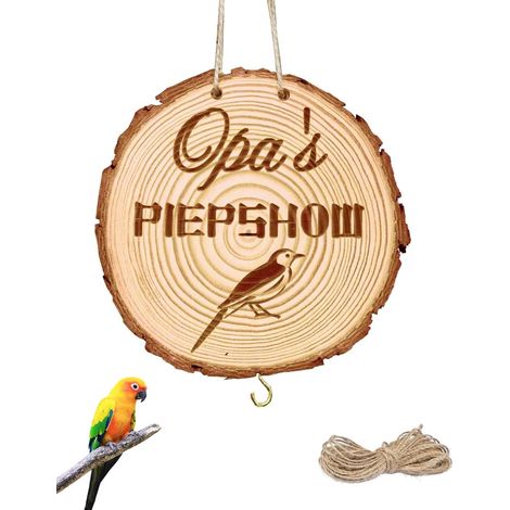1 pièce Distributeur Boules de Graisse Oiseaux,Support Boule de Graisse Oiseaux Exterieur,mangeoire à Oiseaux en Bois, pour Jardin et Balcon (1/5)