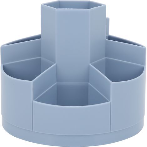 Porte-stylo MPRINCE grande capacité, rotation 360°, résistant pour bureau et école (Bleu) (1/5)