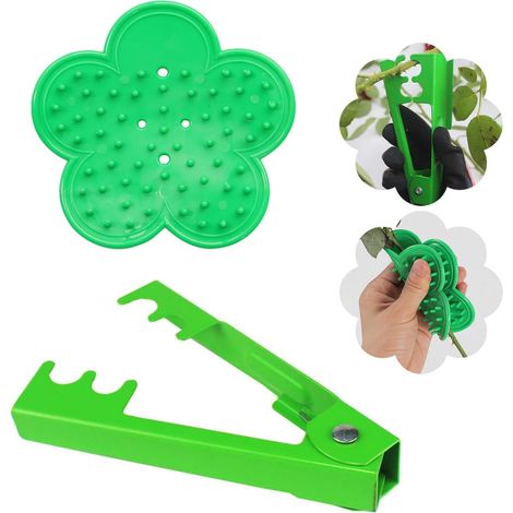 Kit Élagage de Jardin 2 Pièces Sécateur Lame De Roses Dissolvant Épines en Metal Ciseaux Floraux avec Dissolvant D'épines Décapant à Roses en Plastique Pour Maison,Jardin,Fleuriste (verde) (1/5)