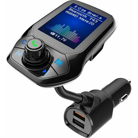 Transmetteur FM Bluetooth Voiture MP3 Player Kit Mains Libres Adaptateur Radio Chargeur USB (1/5)