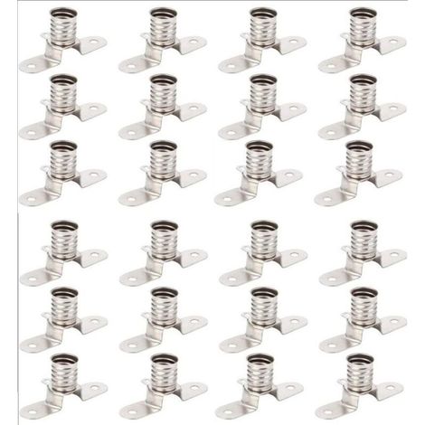 E10 -DOUille Ampoule 24 Pièces -DOUilles E10 pour Lampe de Signalisation -DOUille E10 avec Cosses à Souder,Vissez le Petit Porte-Ampoule pour Expériences Circuits Electriques Tests-DOU