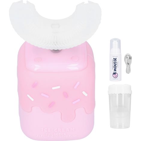 U-förmige elektrische Ultraschallzahnbürste für Kinder, wasserdicht, USB-aufladbar, intelligente Technologie